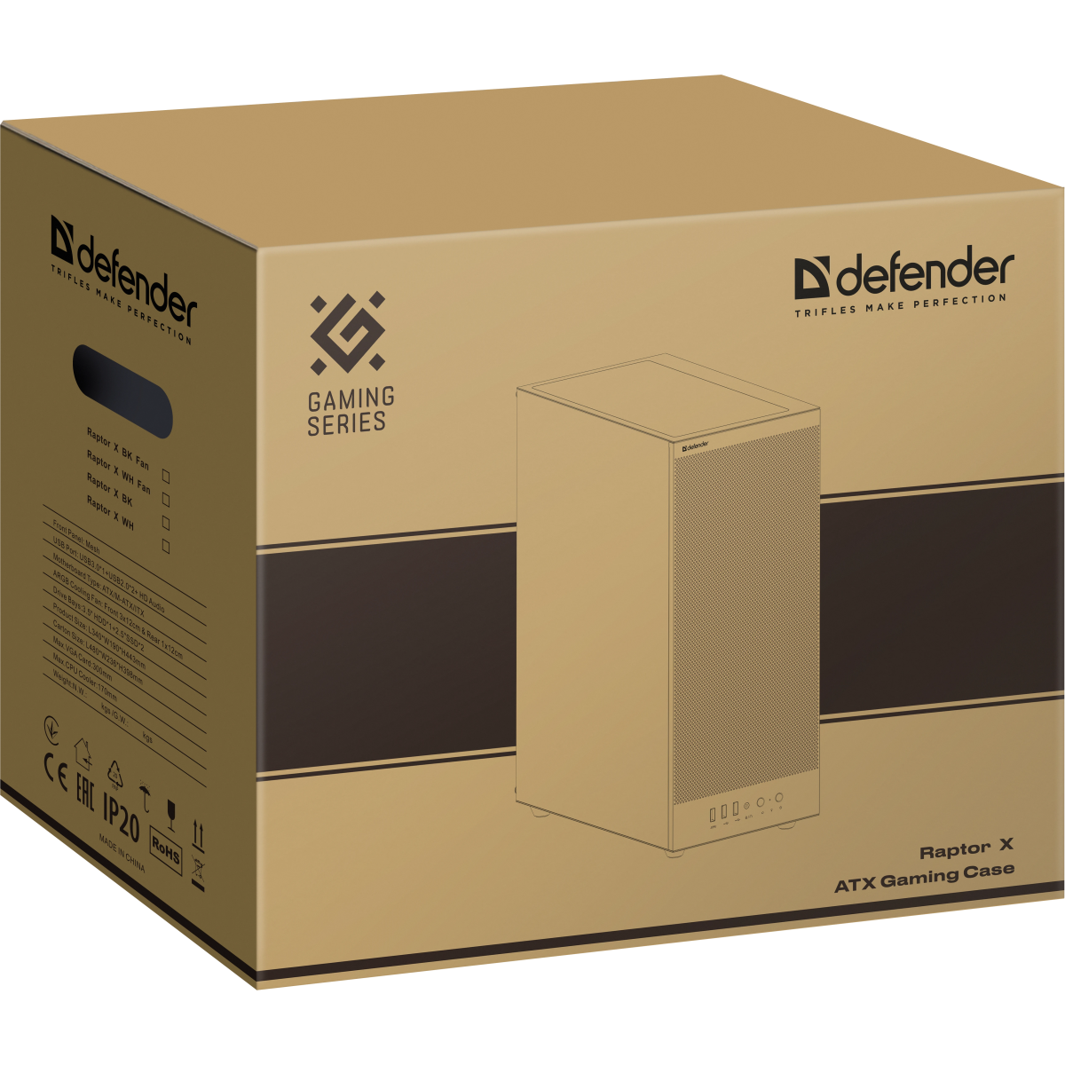 Корпус Defender RaptorX White (25123) - фото 5