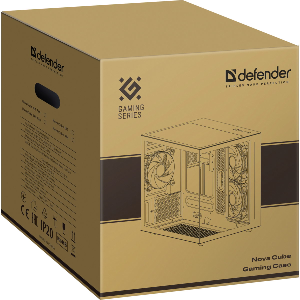 Корпус Defender NovaCube White (25102) - фото 7