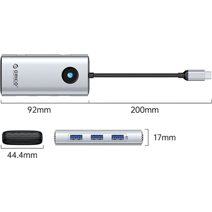 Док-станция Orico 6-in-1 Docking Station Silver (PW11-6P-SV-EP) - ORICO-PW11-6P-SV-EP - фото 2