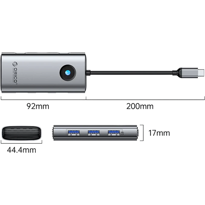 Док-станция Orico 6-in-1 Docking Station Grey (PW11-6P-GY-EP) - ORICO-PW11-6P-GY-EP - фото 2