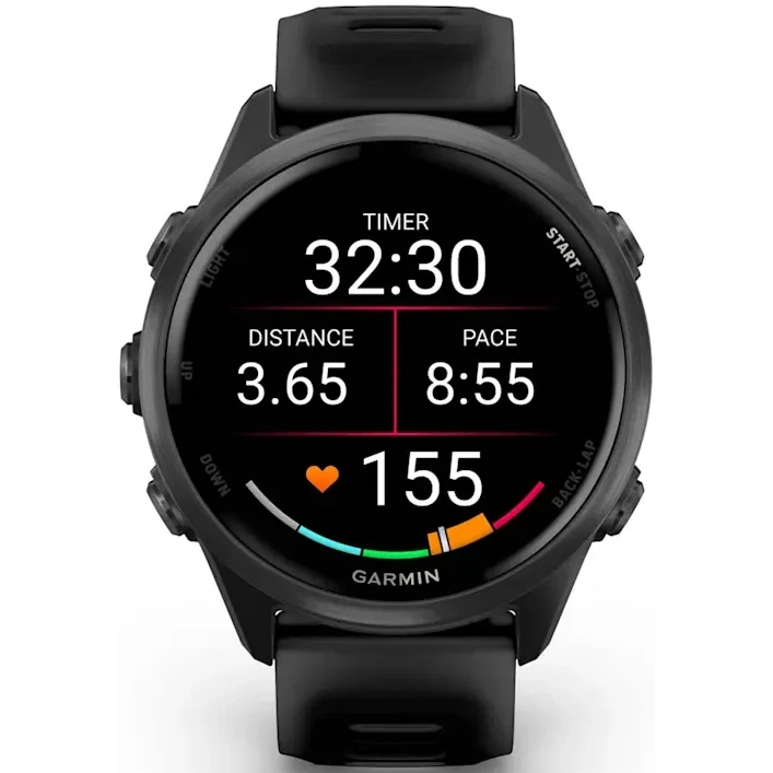 Умные часы Garmin Forerunner 570 42mm Slate Gray Aluminum with Translucent Black/Black Band - 010-02970-00 - фото 2