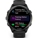 Умные часы Garmin Forerunner 970 Carbon Grey DLC Titanium with Black Case and Black/Translucent Whitestone Band (010-02969-10)