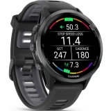 Умные часы Garmin Forerunner 970 Carbon Grey DLC Titanium with Black Case and Black/Translucent Whitestone Band (010-02969-10)