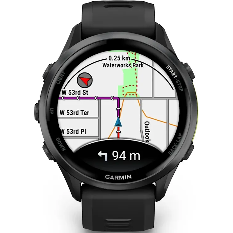 Умные часы Garmin Forerunner 970 Carbon Grey DLC Titanium with Black Case and Black/Translucent Whitestone Band - 010-02969-10 - фото 5