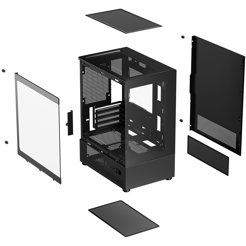 Корпус XASTRA Q300M 5ARGB-C6 Black - Q300M-5FC12A-C6 - фото 7