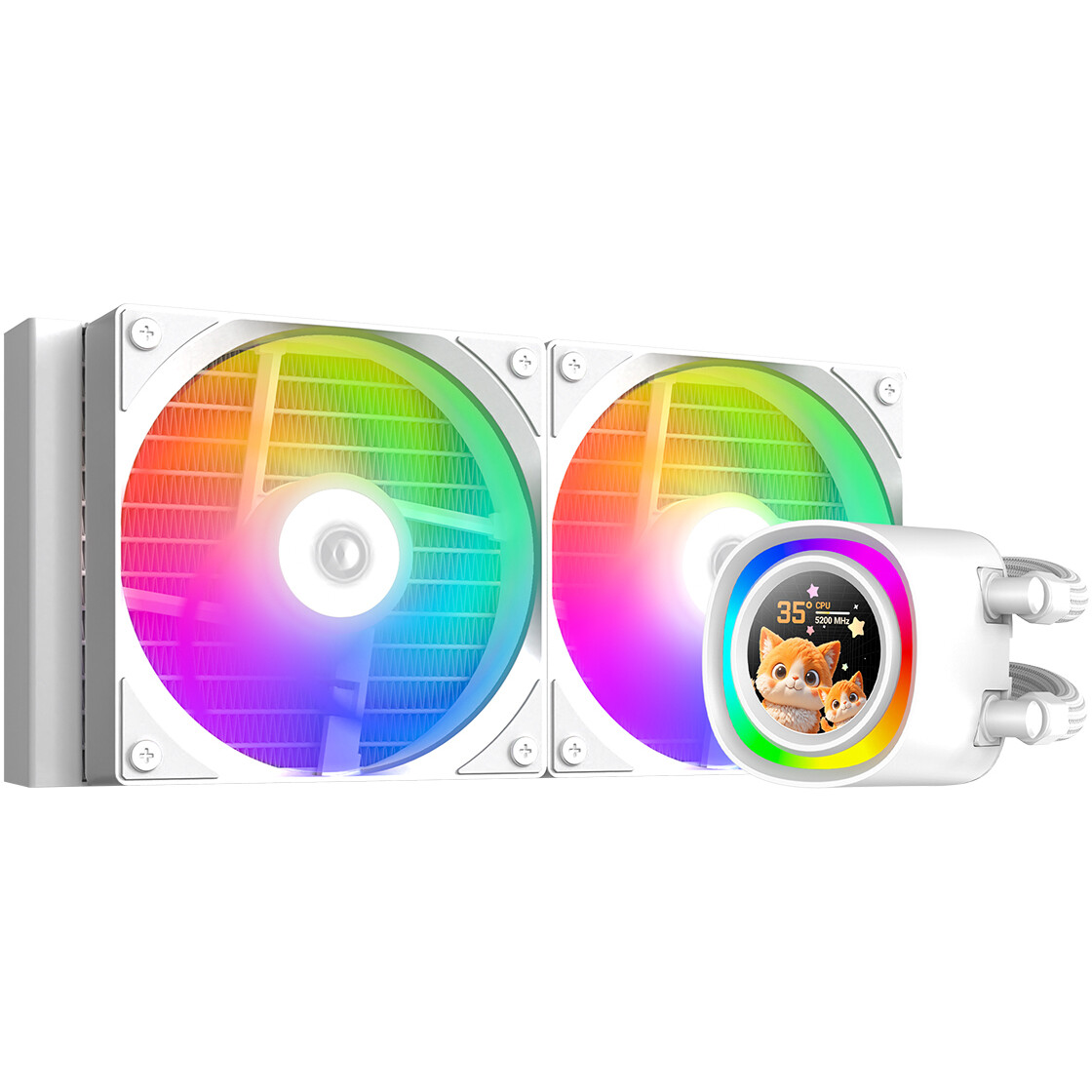 Система жидкостного охлаждения ID-COOLING FX240 LCD WHITE