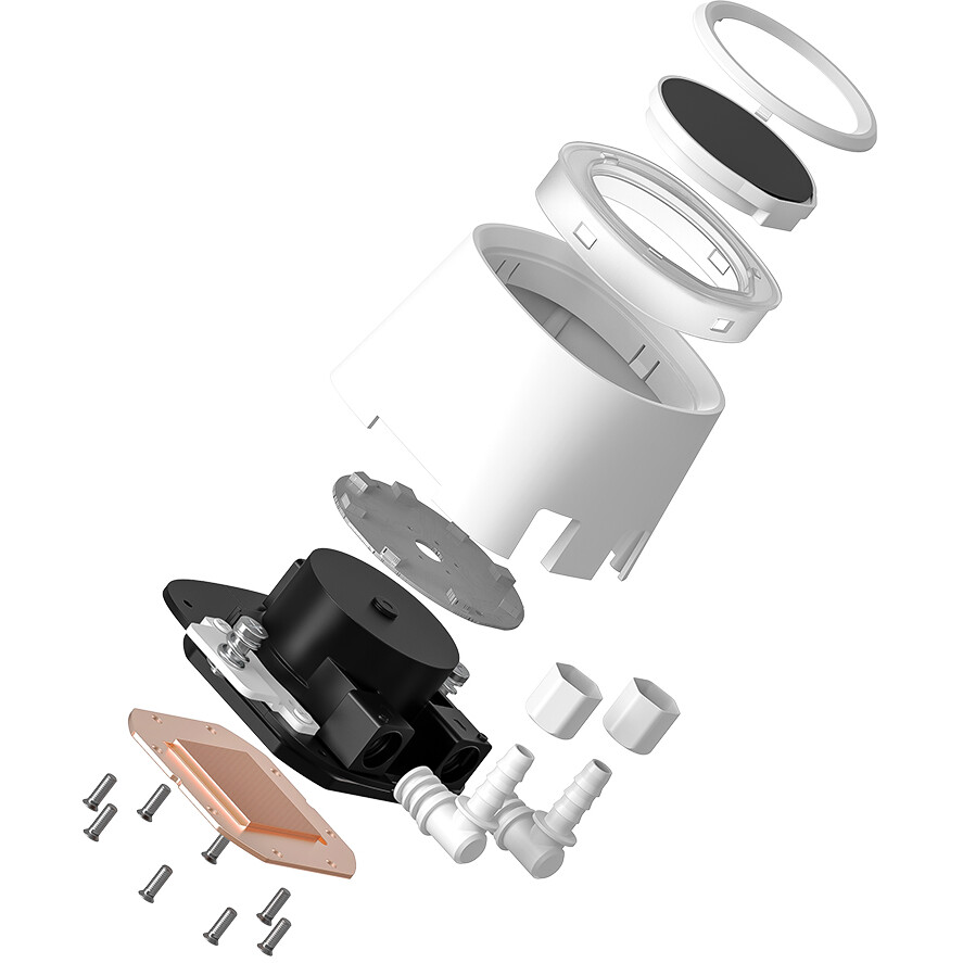 Система жидкостного охлаждения ID-COOLING FX240 LCD WHITE - фото 8