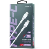 Кабель USB Type-C - USB Type-C, 1м, BoraSCO 52588 White