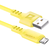 Кабель USB A (M) - microUSB B (M), 1м, Defender F207 Yellow (87108YEL)