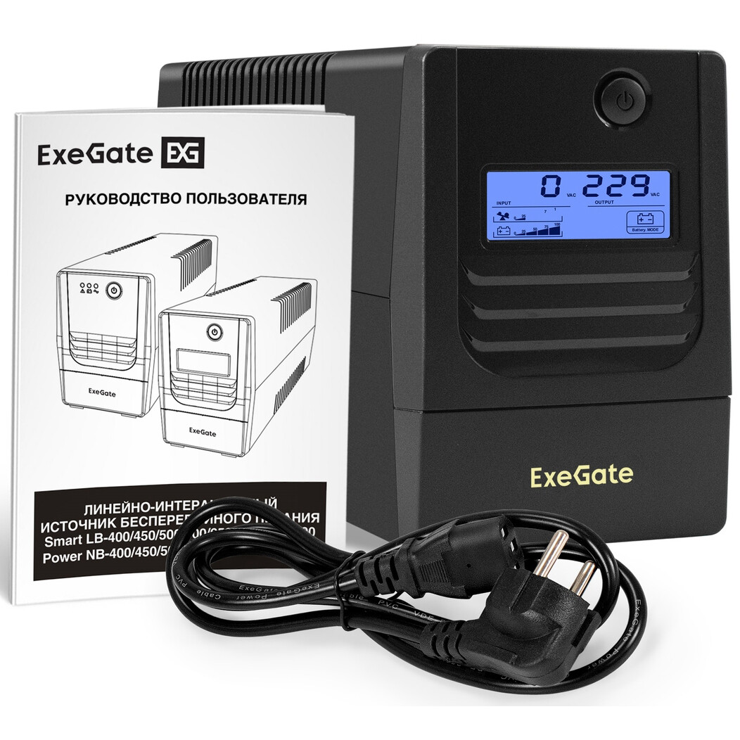 ИБП ExeGate Smart LB-650.LCD.AVR.4C13 - EX299496RUS - фото 2