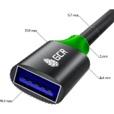 Кабель удлинительный USB A (M) - USB A (F), 2м, Greenconnect GCR-55280