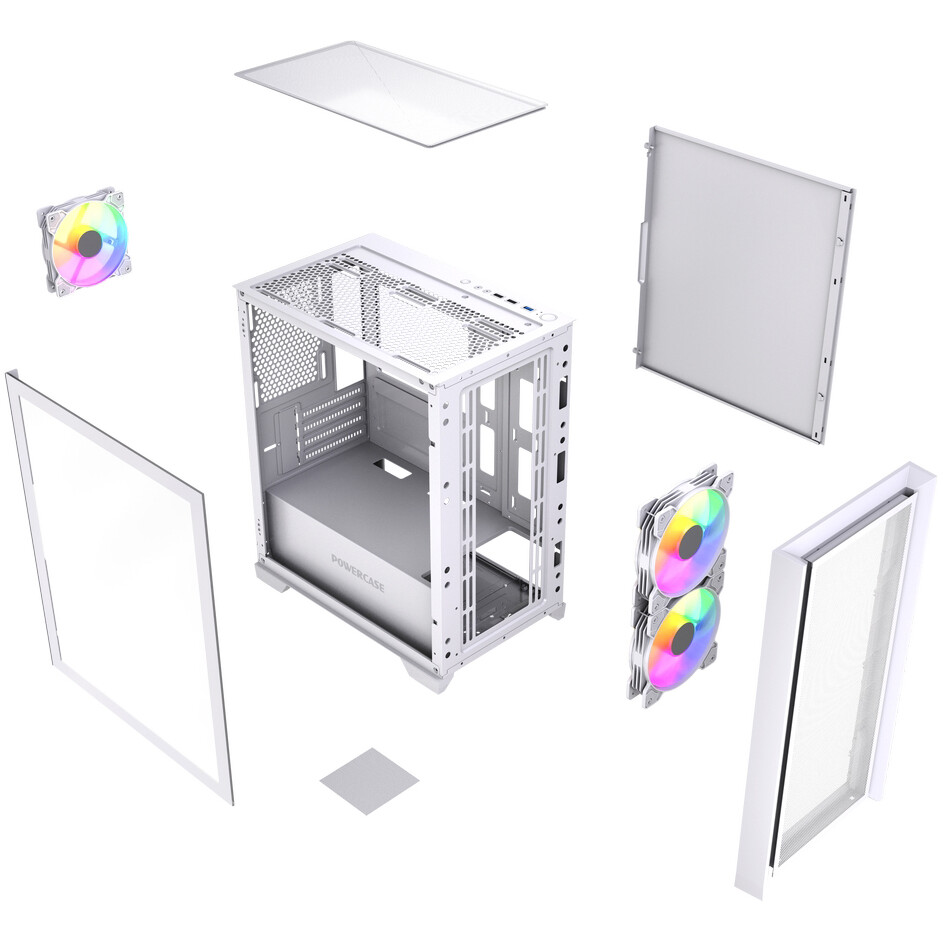 Корпус Powercase Alisio Micro Z3B ARGB V2 White - CAMZW-A3-V2 - фото 8