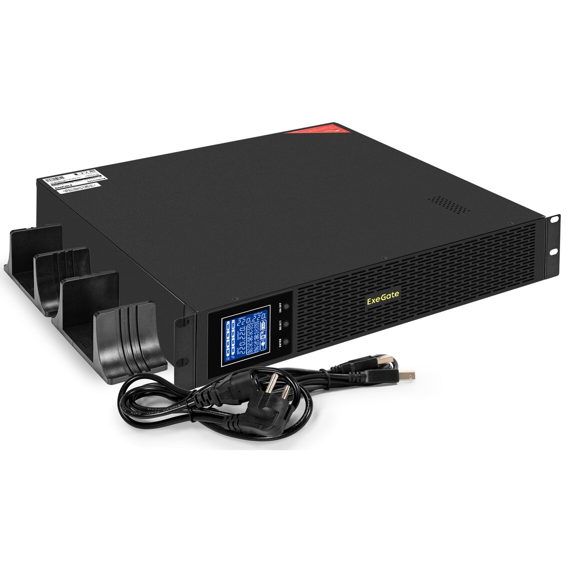 ИБП ExeGate SinePower UHB-3000.LCD.AVR.8C13.RJ.USB.BC.2U - EX299039RUS