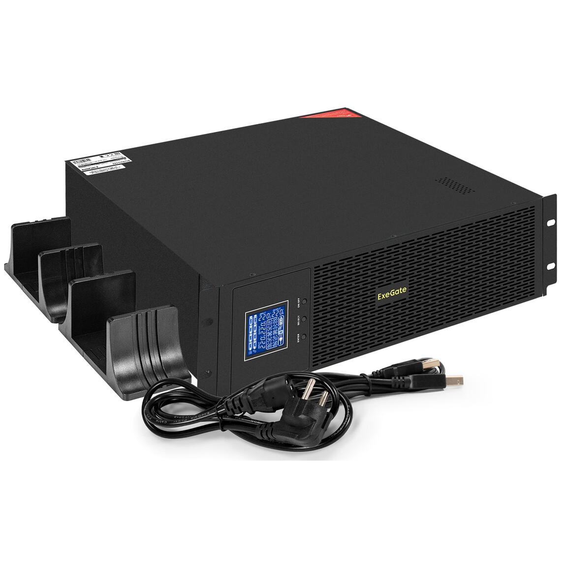 ИБП ExeGate SinePower UHB-5000.LCD.AVR.6C13.RJ.USB.3U