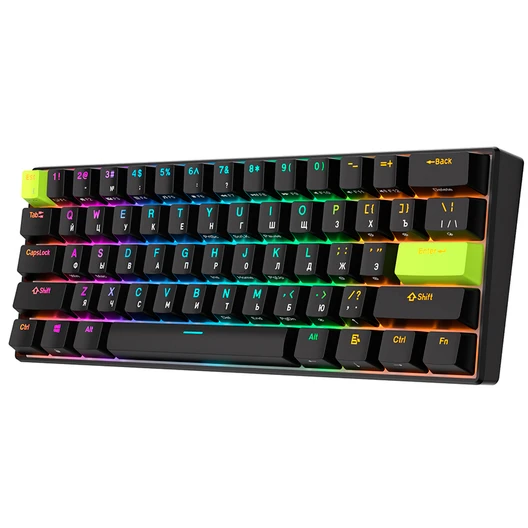 Клавиатура Royal Kludge C61 Black Green (Mint Switch) - 6935280827976 - фото 4