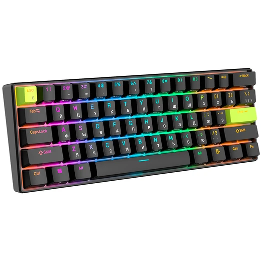 Клавиатура Royal Kludge C61 Black Green (Mint Switch) - 6935280827976 - фото 5