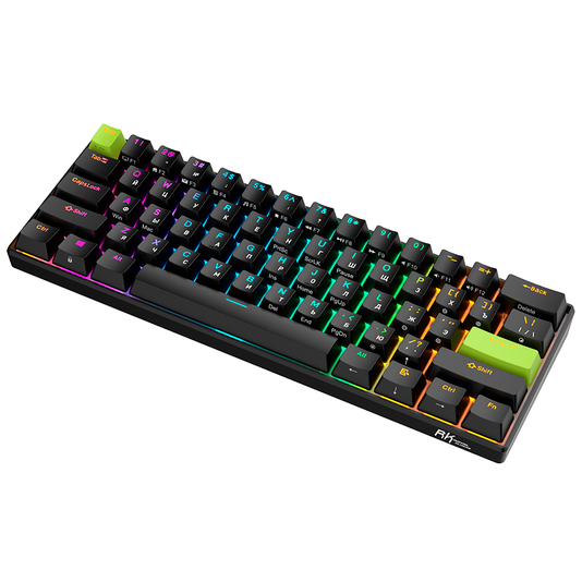 Клавиатура Royal Kludge C61 Black Green (Mint Switch) - 6935280827976 - фото 7