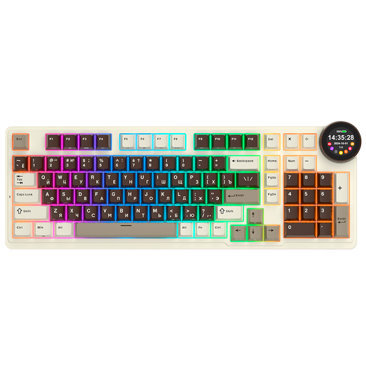 Клавиатура Royal Kludge N99 Mokko Grey (Violet Switch) - 6935280828614