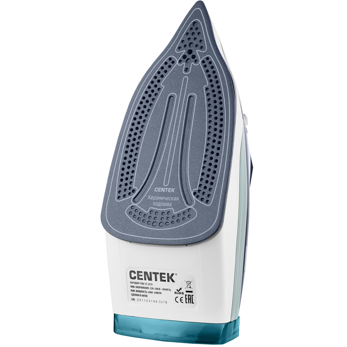 Утюг CENTEK CT-2319 Blue - фото 3