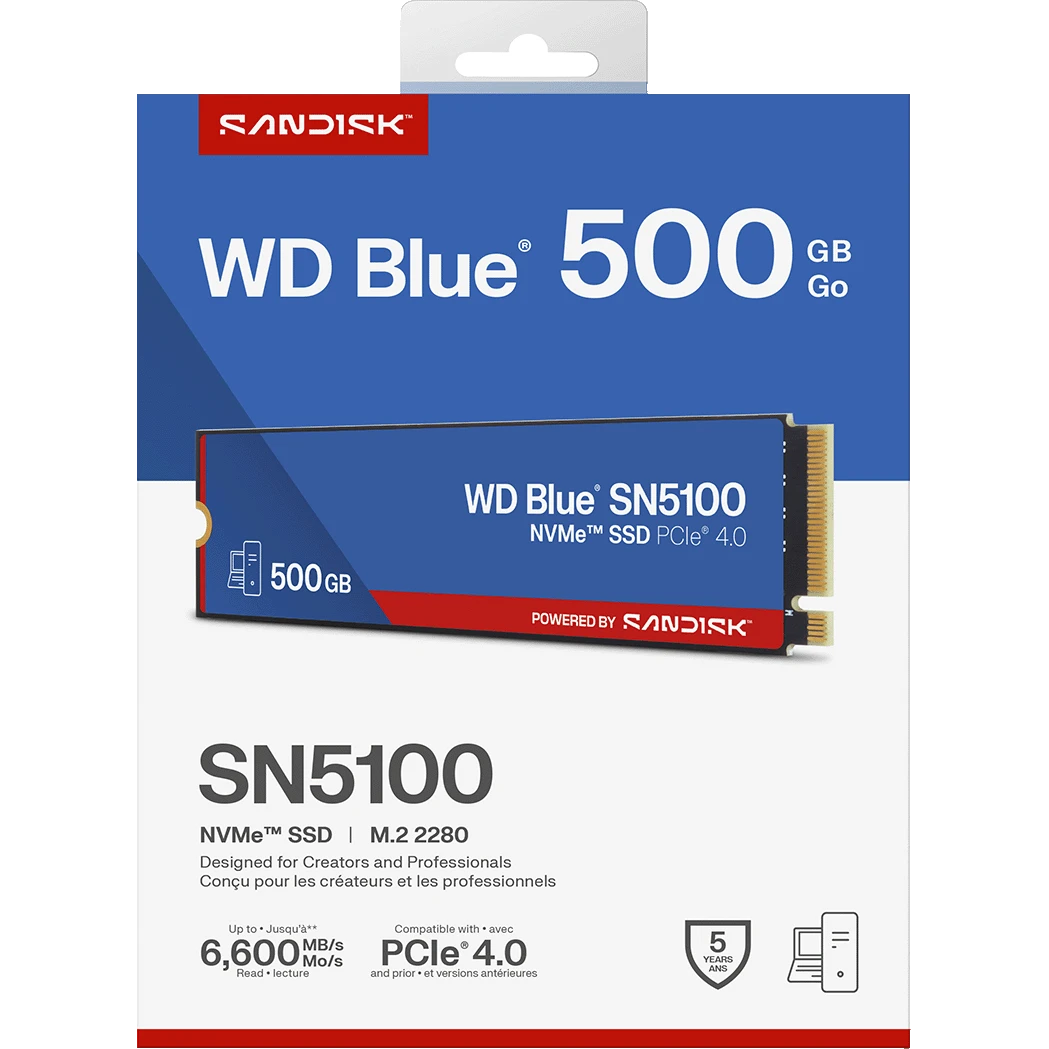 Накопитель SSD 500Gb WD Blue SN5100 (WDS500G5B0E) - фото 3