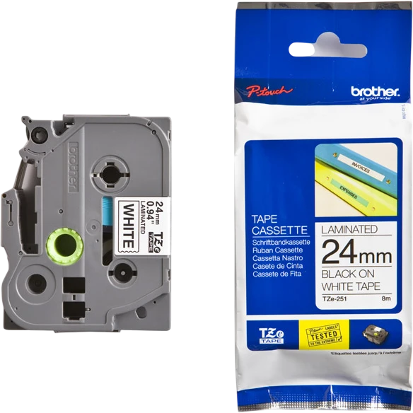 Ленточный картридж Brother TZE-251 - TZE251 - фото 2