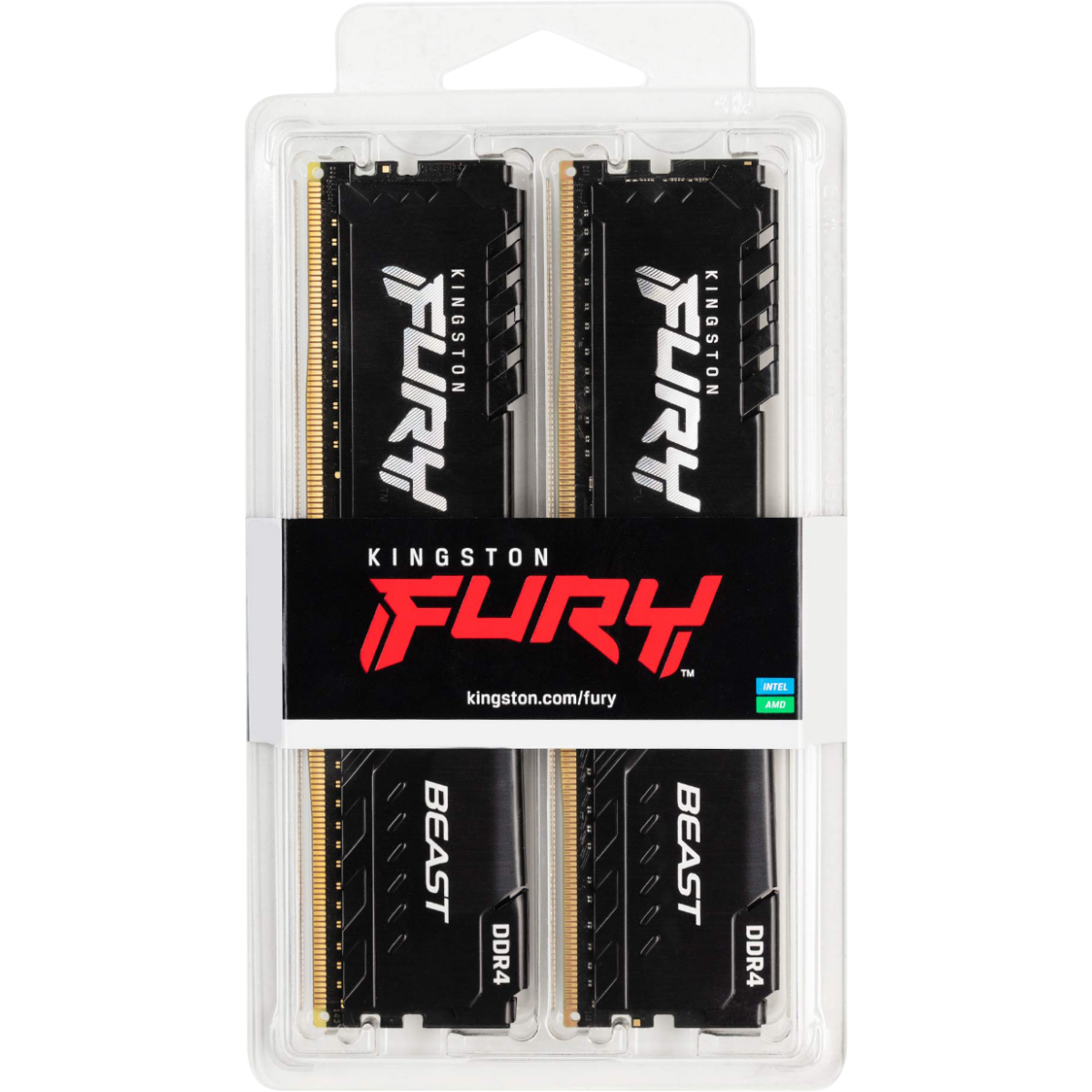 Оперативная память 32Gb DDR4 3200MHz Kingston Fury Beast (KF432C16BB1K2/32WP) (2x16Gb KIT) - фото 3