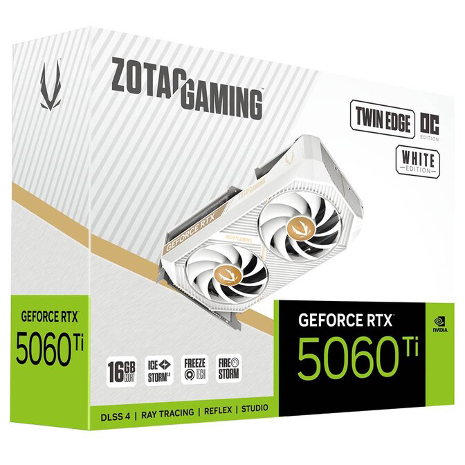 Видеокарта NVIDIA GeForce RTX 5060 Ti Zotac Twin Edge White OC 16GB (ZT-B50620Q-10M) - фото 6