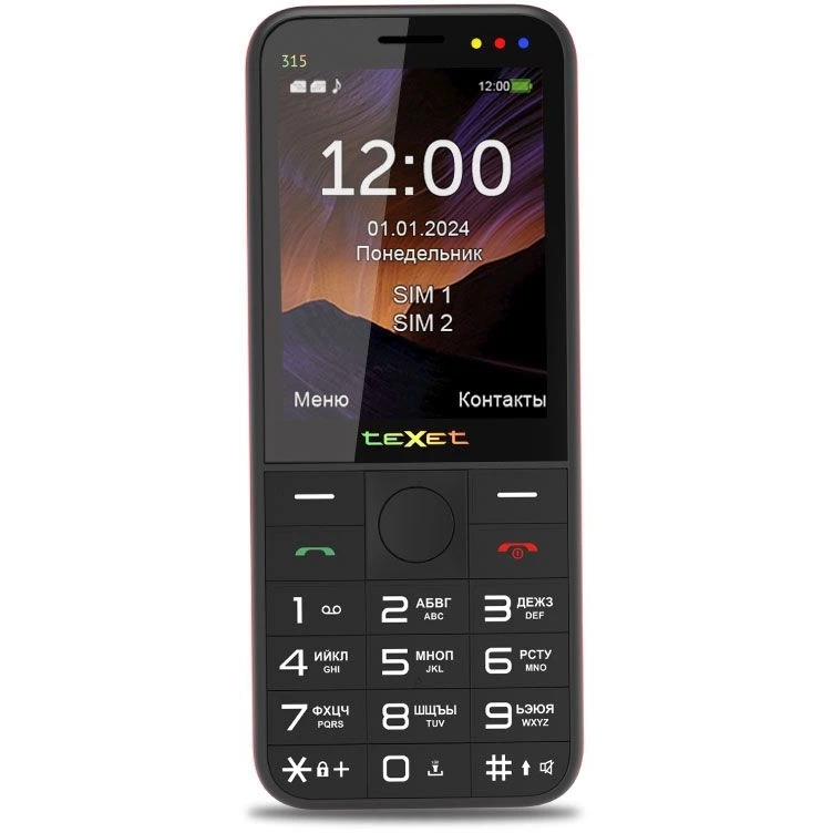 Телефон Texet TM-315 Black/Red