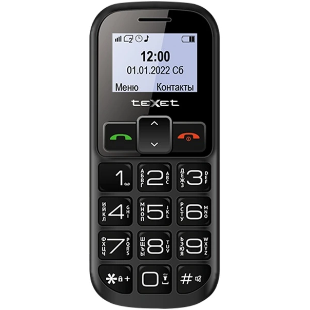 Телефон Texet TM-B322 Black/Red