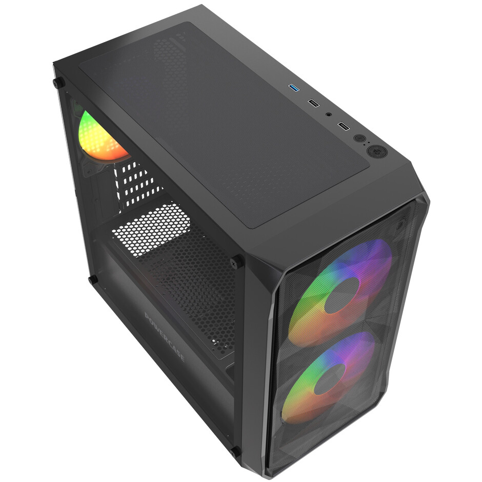 Корпус Powercase Mistral Micro A3B ARGB V2 Black - CMMAB-A3-V2 - фото 4