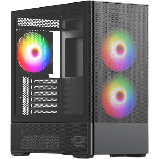 Корпус HSPD M712-TGBK-ARGB Black