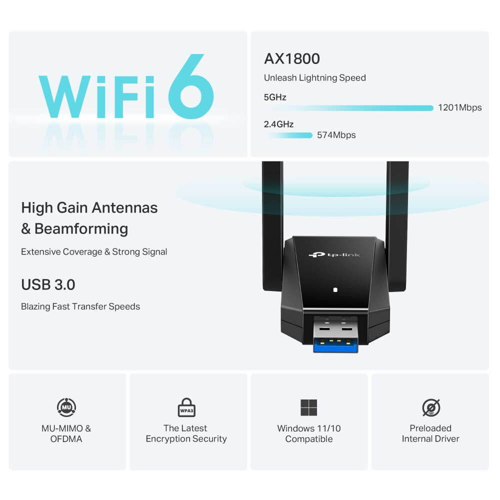 Wi-Fi адаптер TP-Link Archer TX30U Plus - ARCHER TX30U PLUS - фото 4