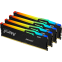 Оперативная память 64Gb DDR5 5600MHz Kingston Fury Beast RGB (KF556C40BBAK4-64) (4x16Gb KIT)