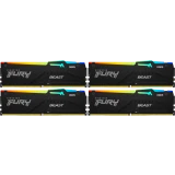Оперативная память 64Gb DDR5 5600MHz Kingston Fury Beast RGB (KF556C40BBAK4-64) (4x16Gb KIT)