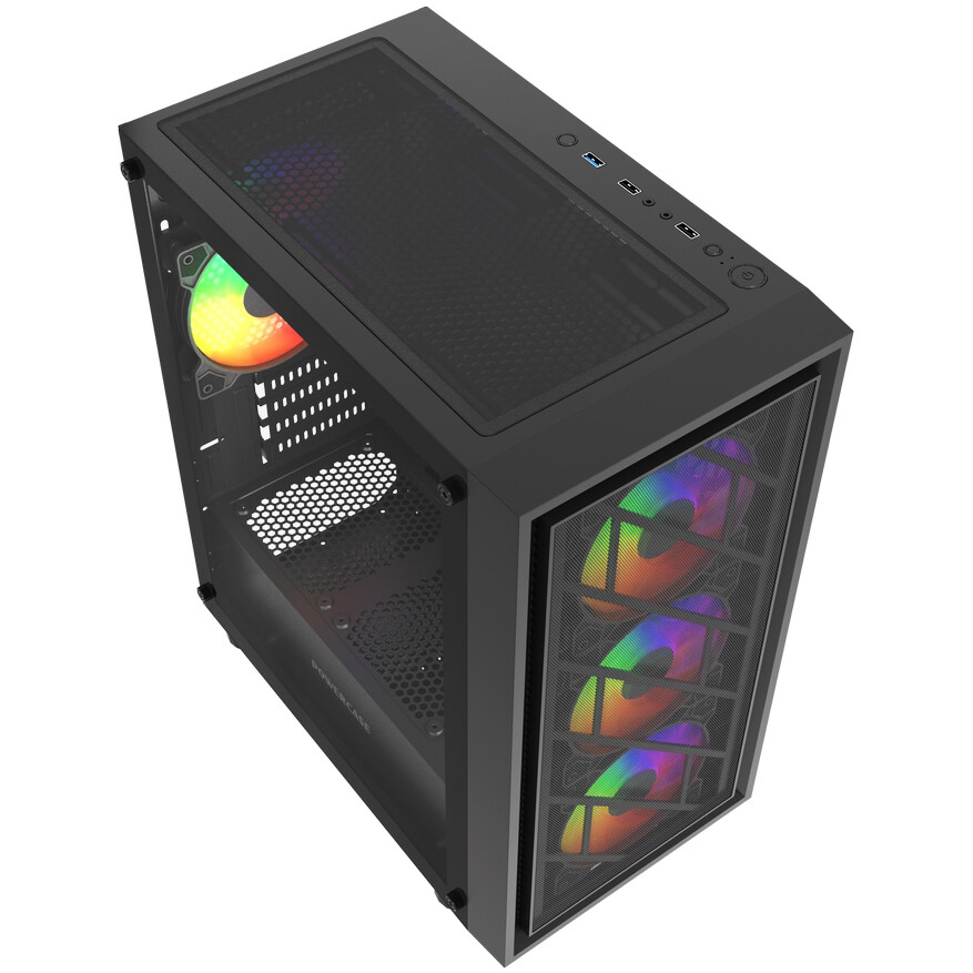 Корпус Powercase Mistral Micro EM16 Black - CMMEM16B-L4 - фото 3