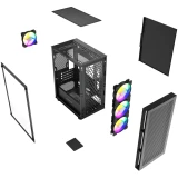 Корпус Powercase Mistral Micro EM17 Black (CMMEM17B-A4)