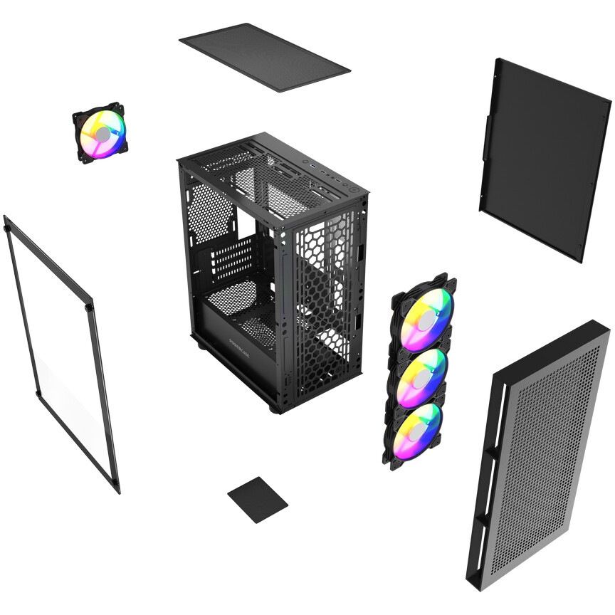 Корпус Powercase Mistral Micro EM17 Black - CMMEM17B-A4 - фото 7