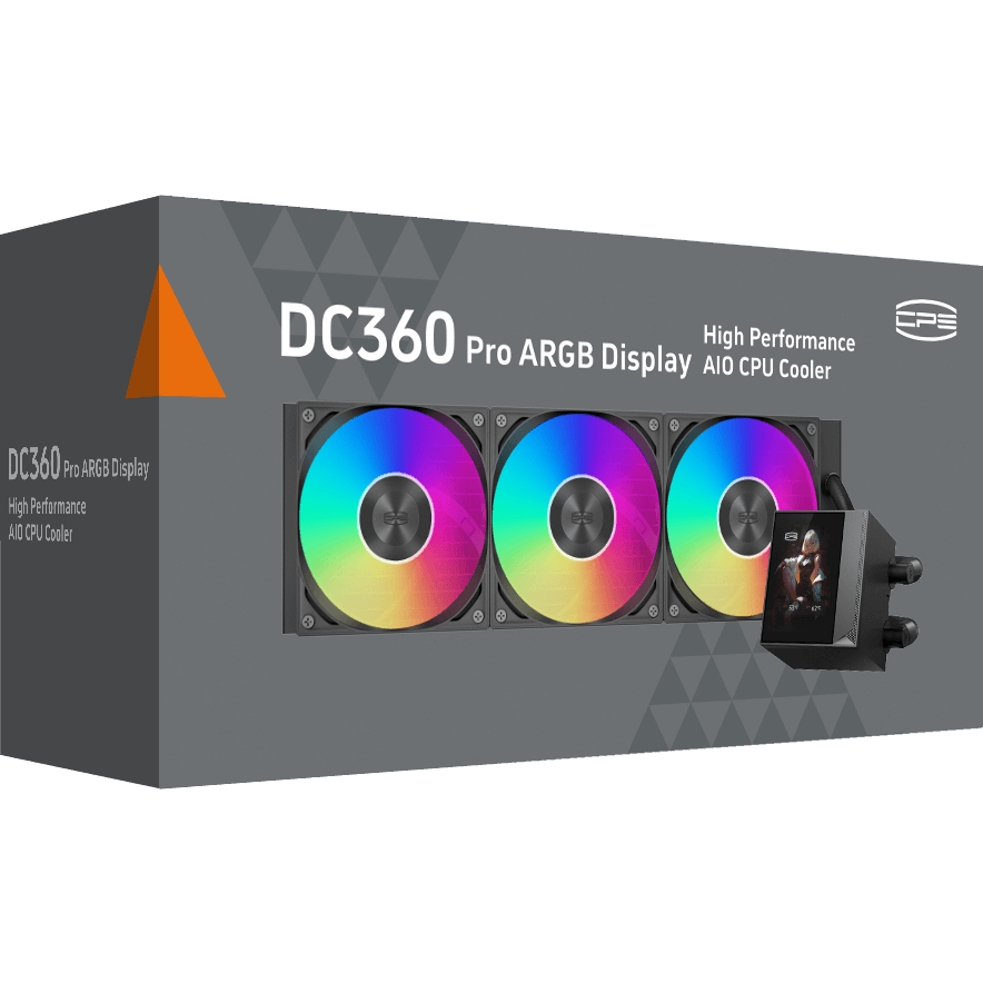 Система жидкостного охлаждения PCcooler DC360 Pro ARGB Display Black - DC360Pro-BKAWXY-GL - фото 5