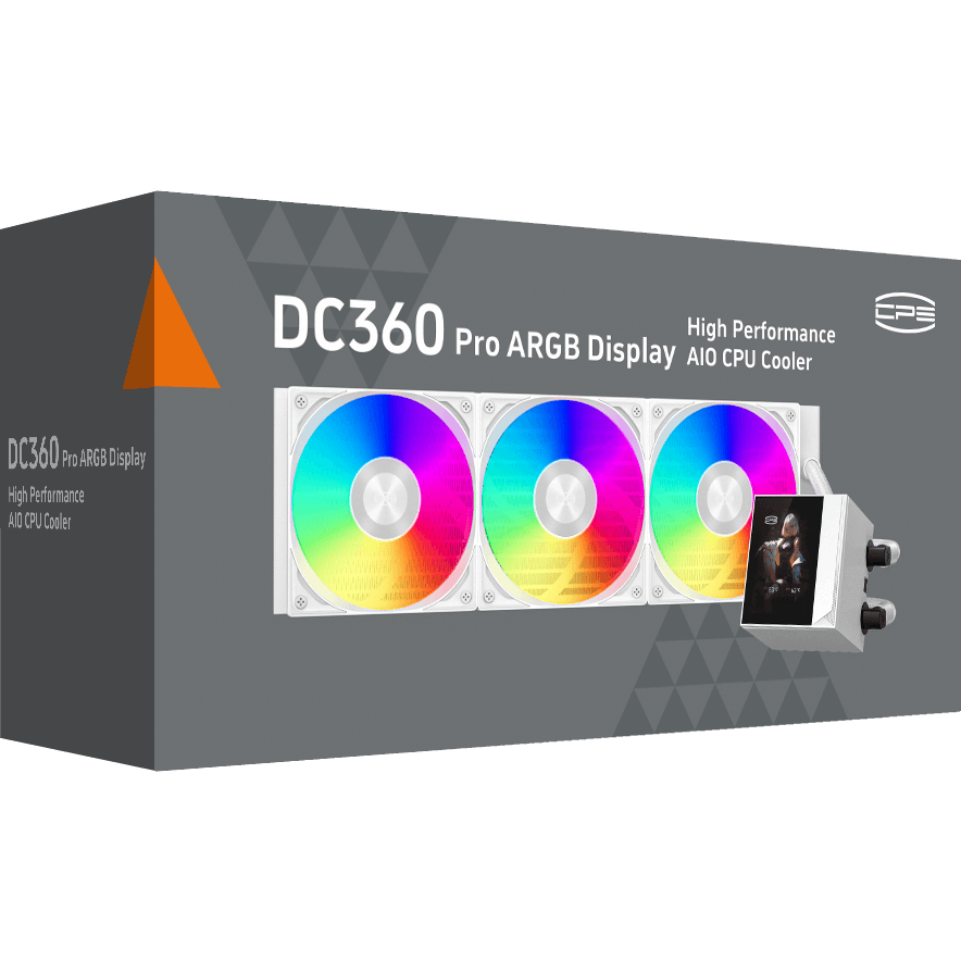 Система жидкостного охлаждения PCcooler DC360 Pro ARGB Display White - DC360Pro-WHAWXY-GL - фото 5