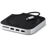 Док-станция Satechi Mac Mini M4 Stand & Hub with SSD Enclosure (ST-GNMMES)