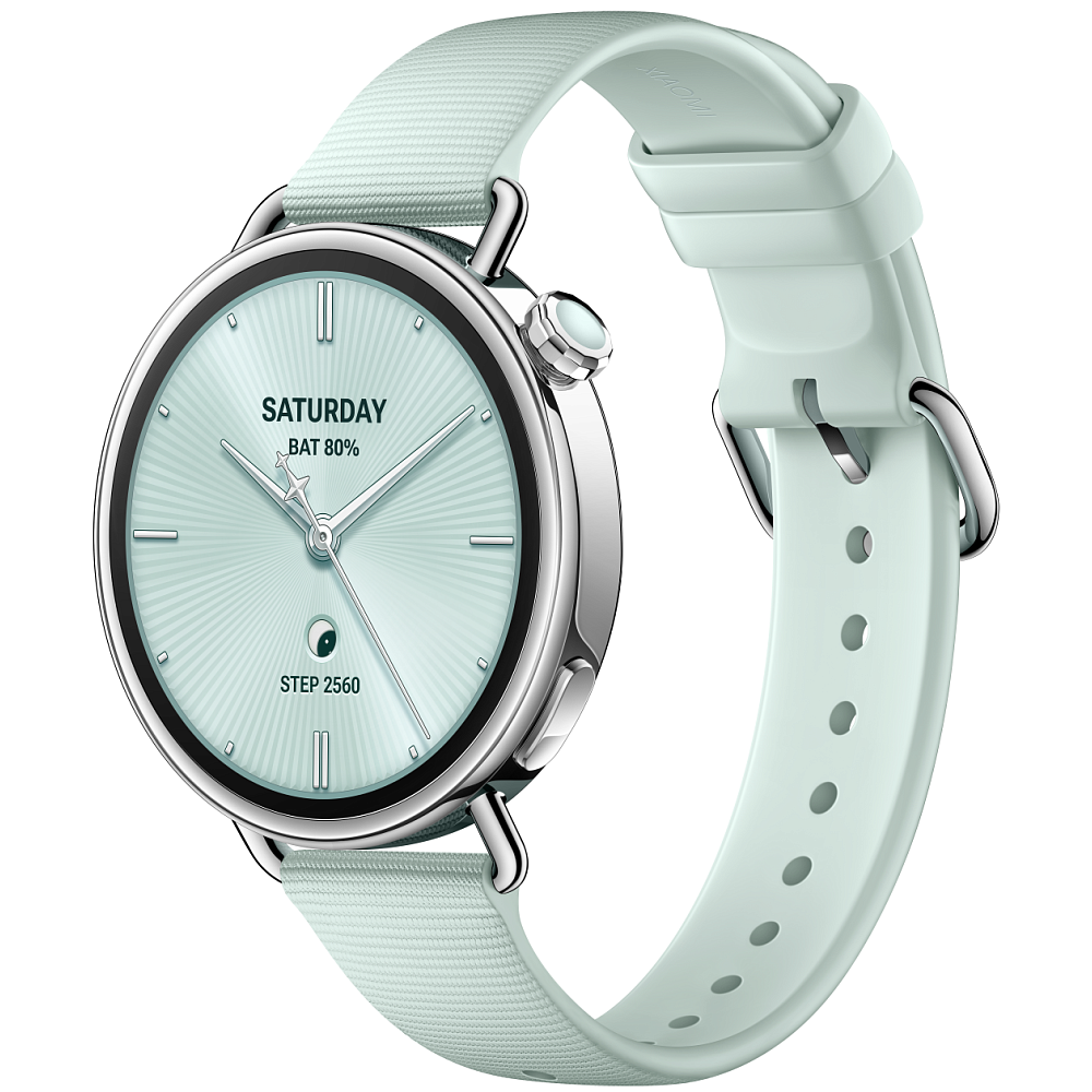 Умные часы Xiaomi Watch S4 41mm Fluororubber Strap Mint Green - BHR080CGL