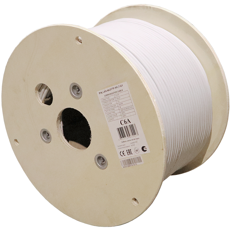 Бухта Lanmaster LAN-6ASFTP-HFLT-GY, 305м - фото 2