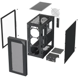 Корпус XASTRA A408 4ARGB Black (A408-4FG12A)