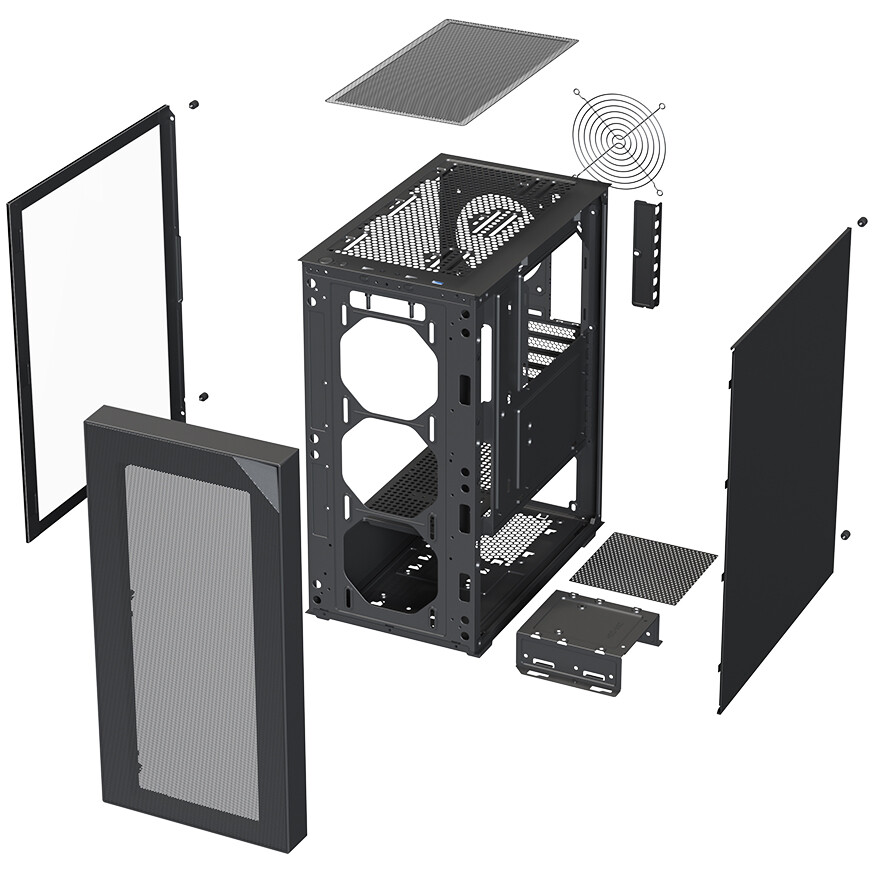 Корпус XASTRA A408 4ARGB Black - A408-4FG12A - фото 13