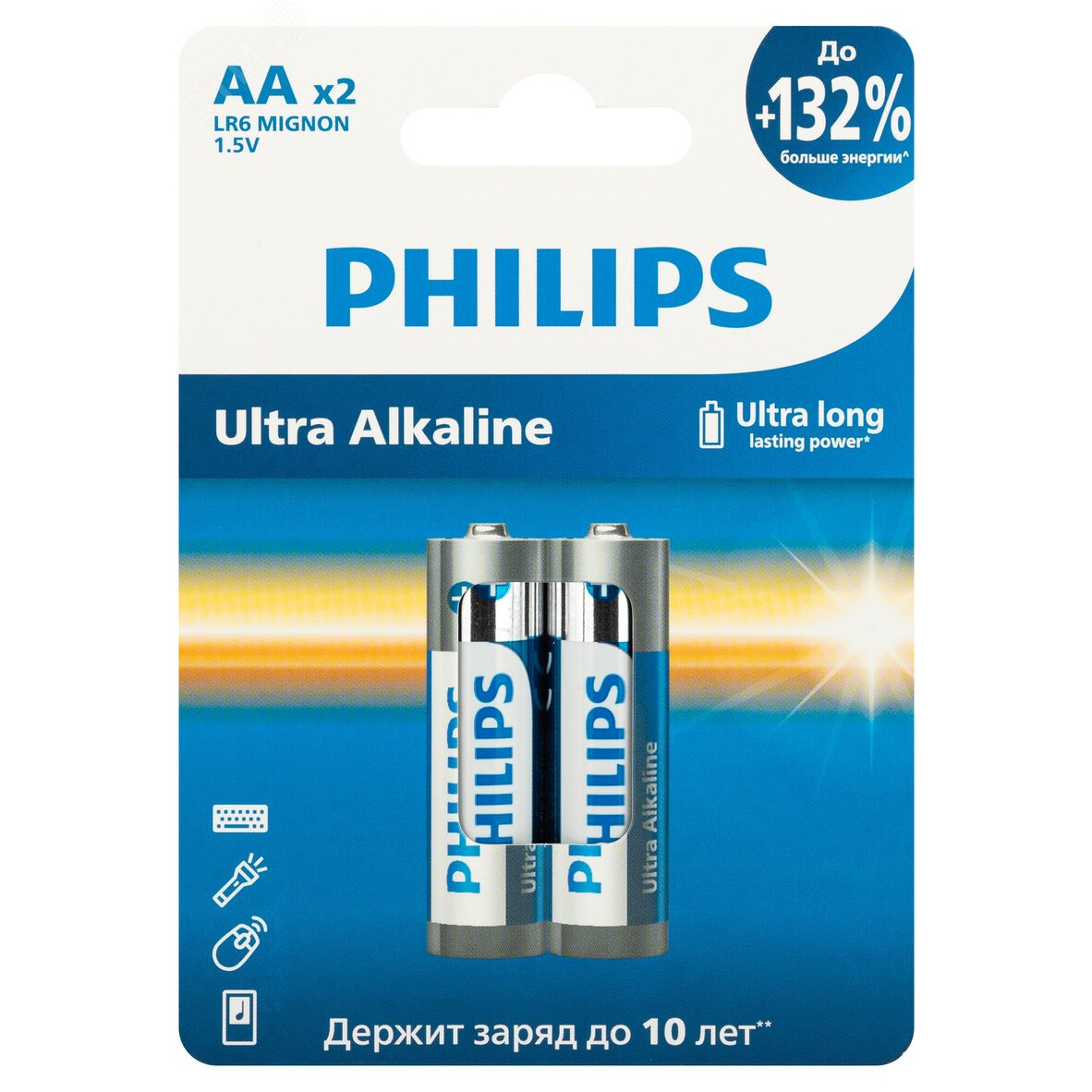Батарейка Philips LR6E2W/51 (AA, 2 шт.) - Б0064675