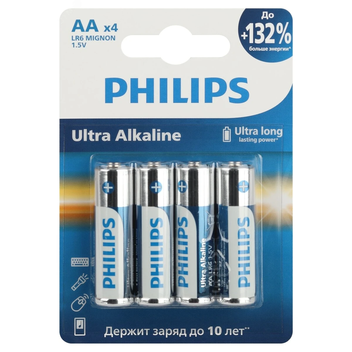 Батарейка Philips LR6E4B/51 (AA, 4 шт.) - Б0062694