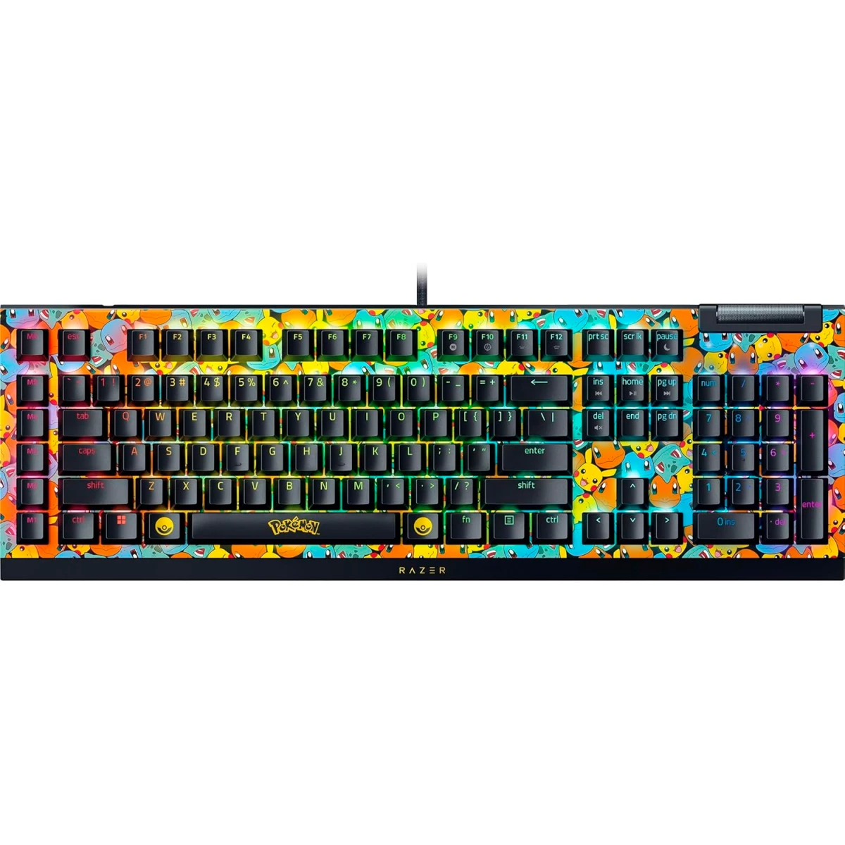 Клавиатура Razer BlackWidow V4 X (Green Switch) Pokemon Kanto Starters Edition - RZ03-04704200-R3M1