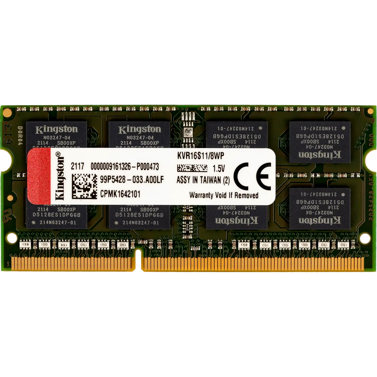 Оперативная память 8GB DDR-III 1600MHz Kingston SO-DIMM (KVR16S11/8WP)