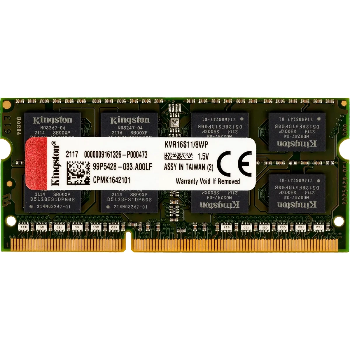 Оперативная память 8Gb DDR-III 1600MHz Kingston SO-DIMM (KVR16S11/8WP)