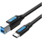 Кабель USB B (M) - USB Type-C, 1м, Vention CQVBF